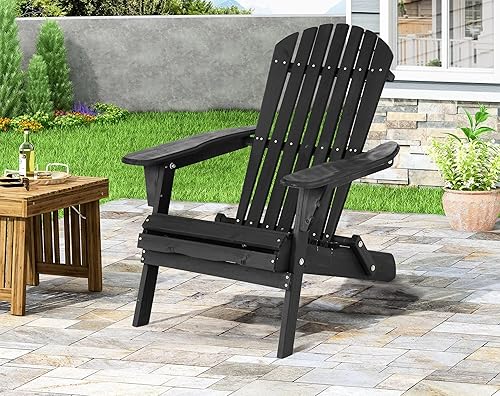 BIQWBIC Silla plegable Adirondack, silla de césped resistente a la intemperie, sillas modernas para fogatas al aire libre, sillas para patio,