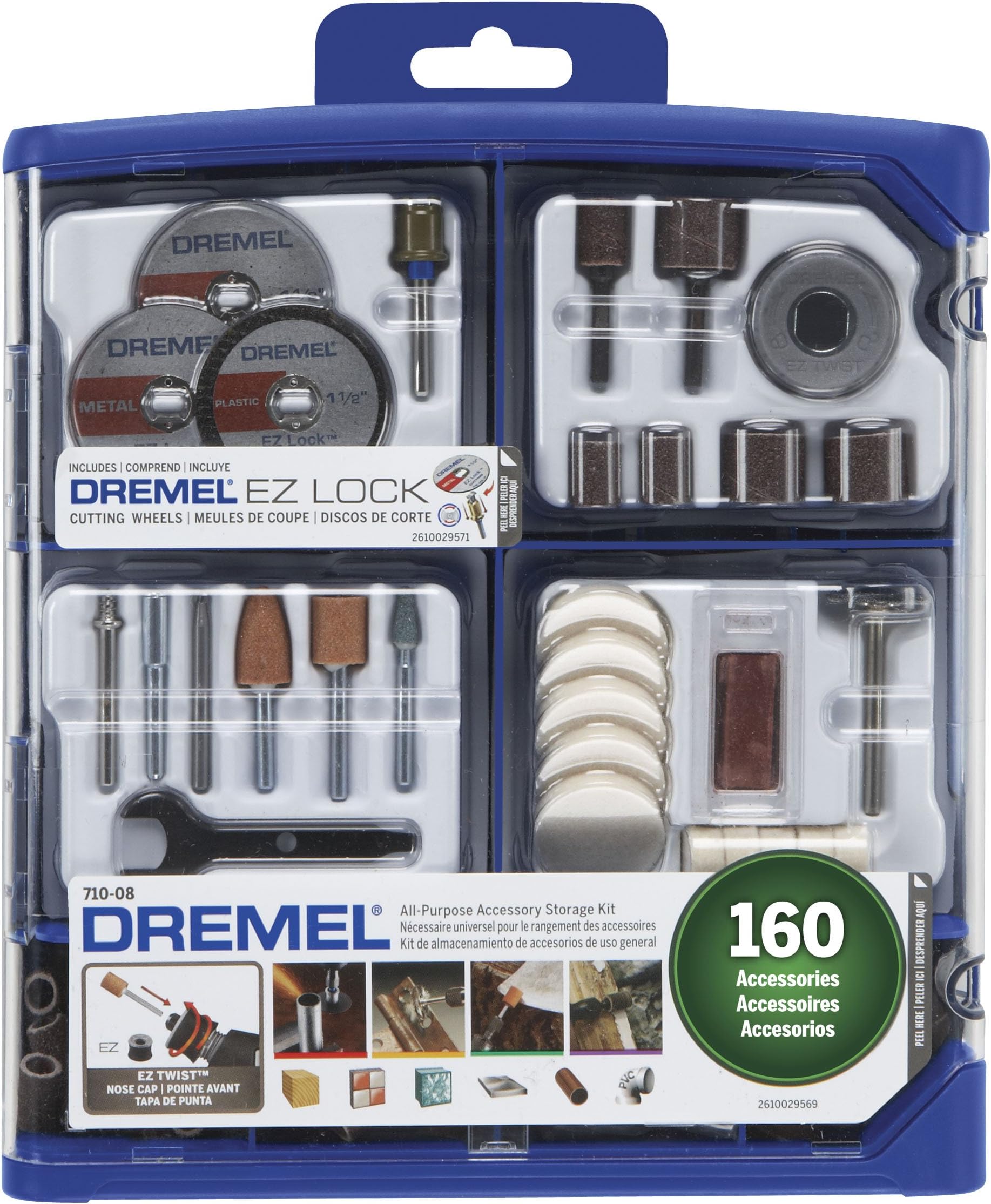 Dremel 710-08 All-Purpose Rotary Accessory Kit, 160-Piece