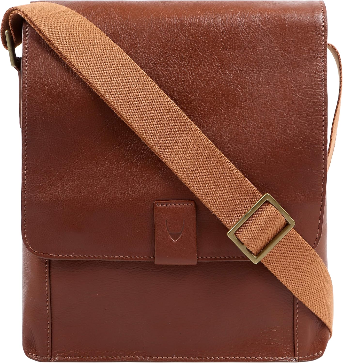 Hidesign Aiden Genuine Leather Medium Crossbody Men/Women Shoulder Messenger Bag / Travel Bag / 10.5" iPad Bag, Tan