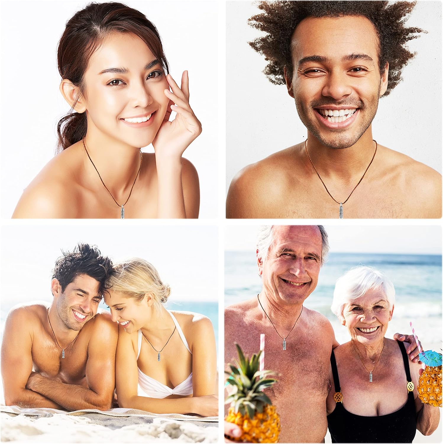 MIZZE Made for Luck 925 Sterling Silver Traveler’s Prayer Mezuzah Pendant & Prayer Box Charm Pendant on 19” Brown Knitted Necklace - Ideal Men & Women Protection Jewelry Gift - Image 3