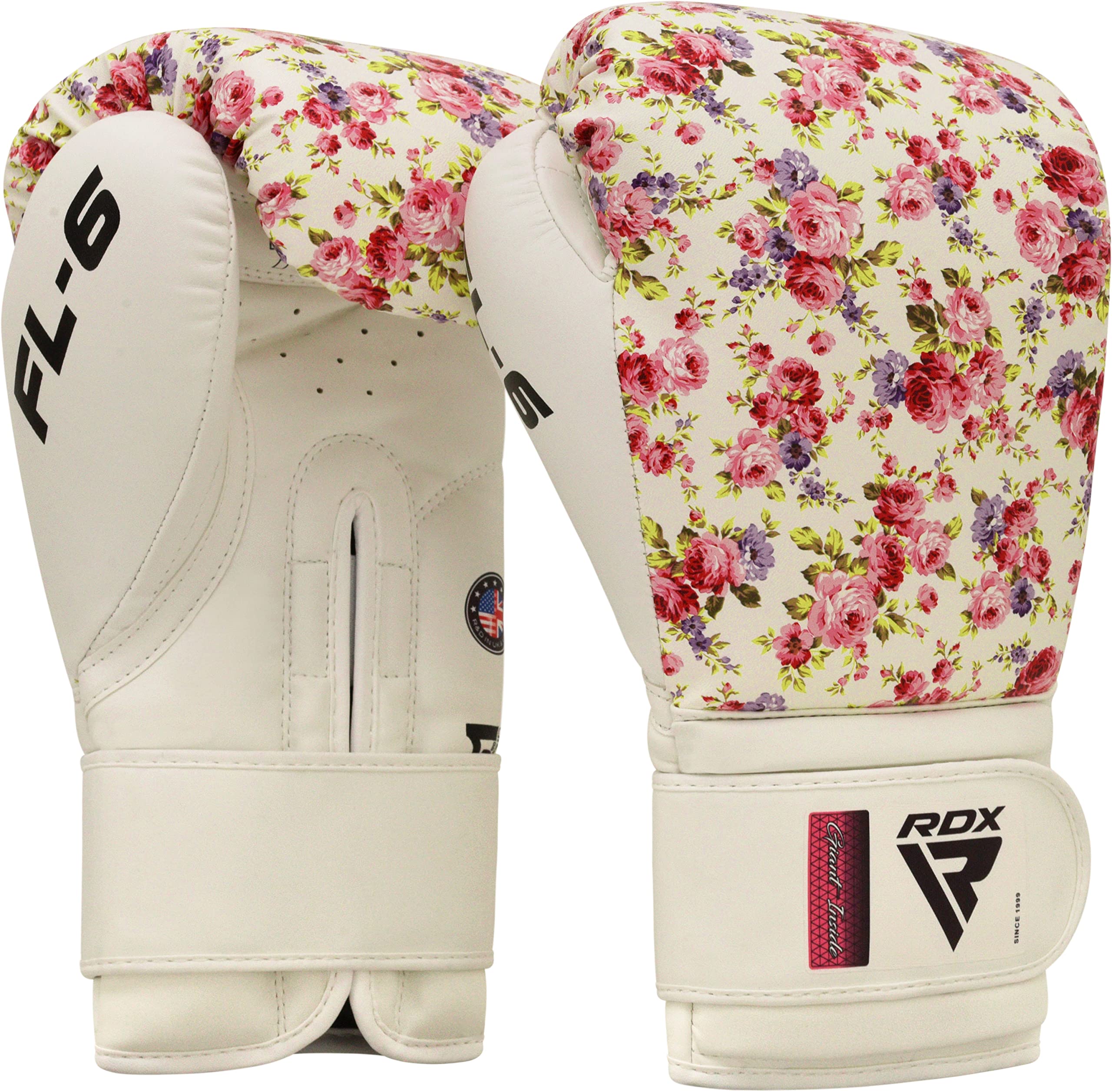 RDX Mujeres Guantes de Boxeo Muay Thai Entrenamiento, Maya Hide Cuero, Boxing Gloves para Sparring Kickboxing Artes Marciales Saco Manoplas de Boxeo MMA Fight Training, 8 10 12oz