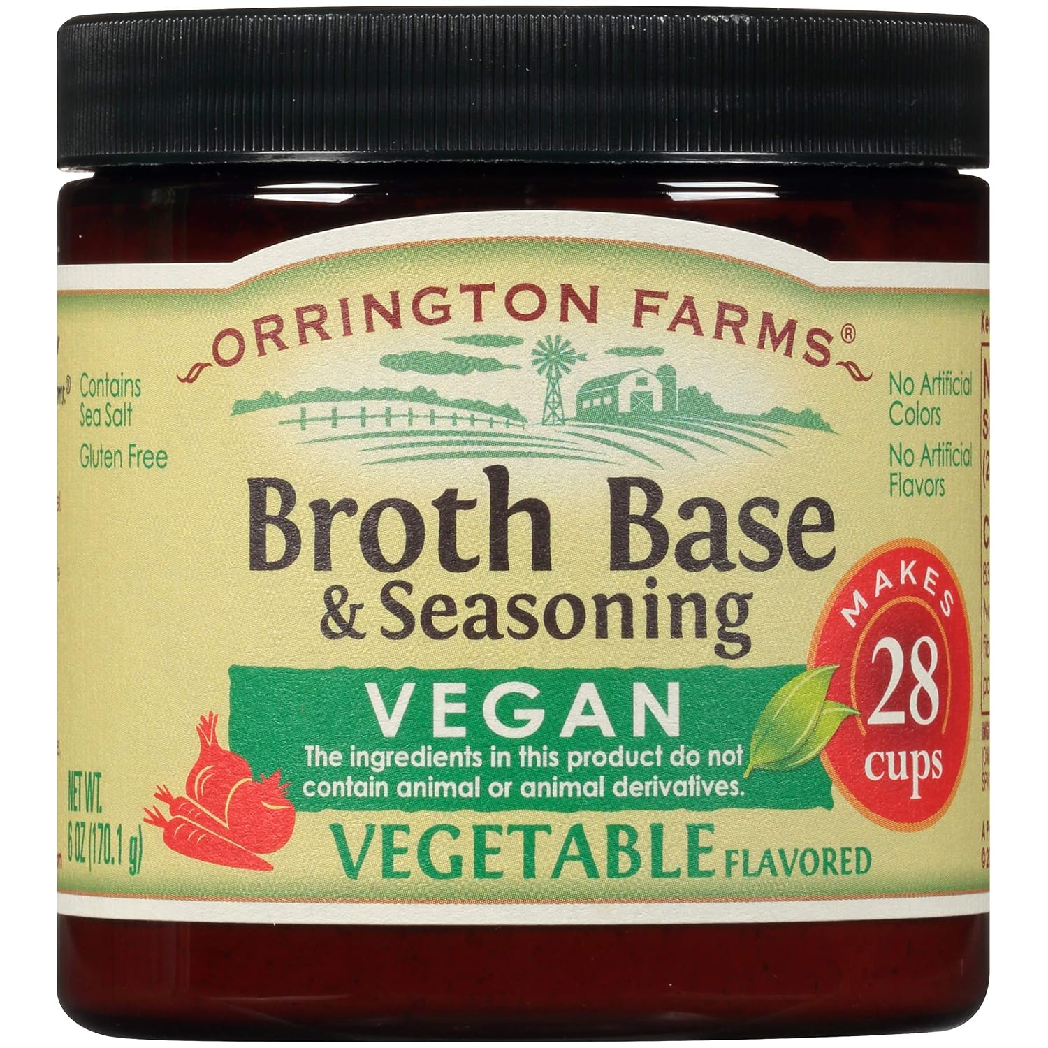 Orrington Farms Vegan Vegetable Broth Base & Seasoning, 6 Ounce