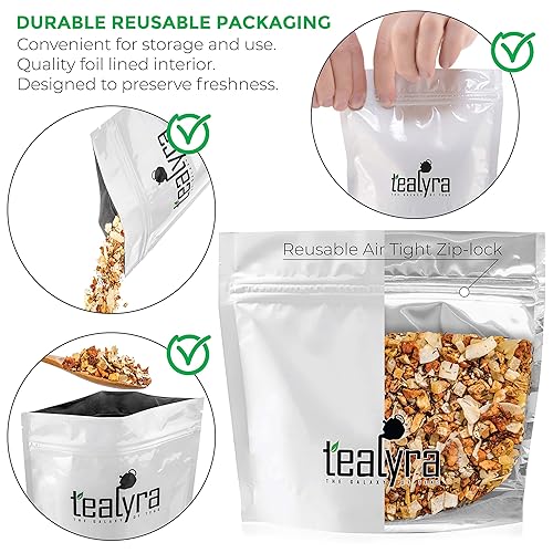 Miniatura 2 de Tealyra - Coco y plátano tropical - Té rojo Rooibos - Piña - Mango - Té de hojas sueltas afrutadas de hierbas - Caliente o helado - Sin cafeína -