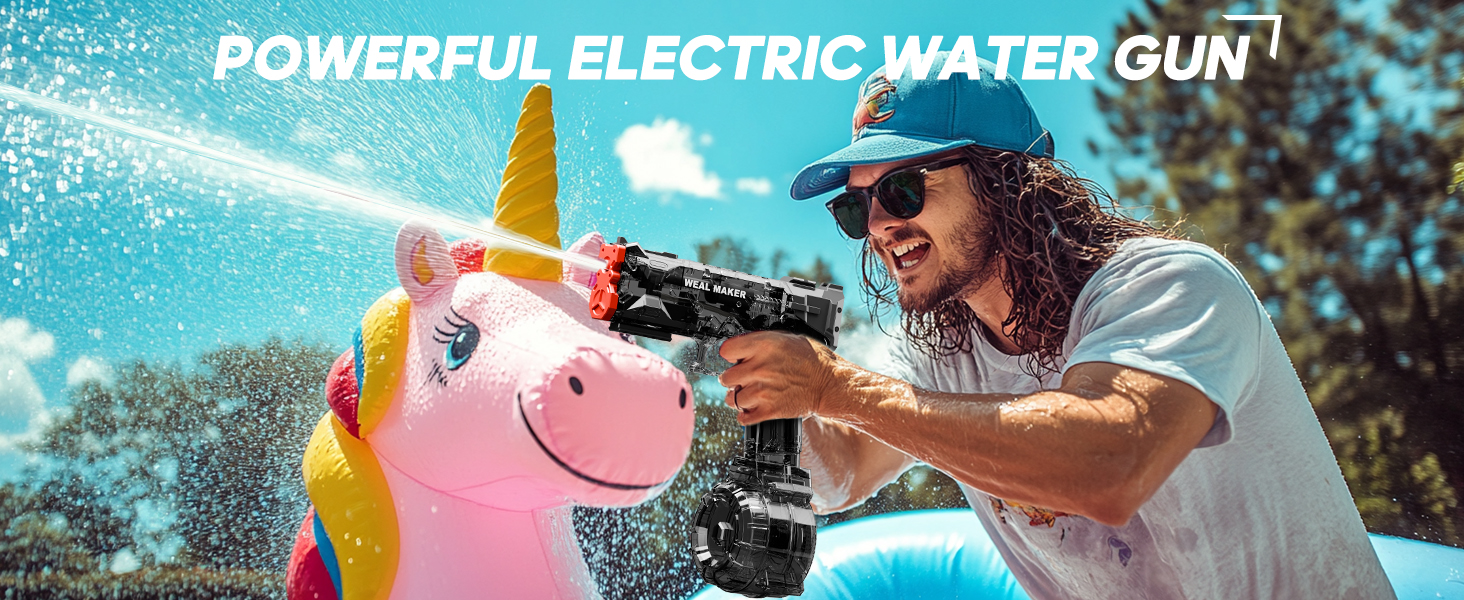 Amazon.com: 2P Electric Water Pistol with 400 Ammos,Transparent
