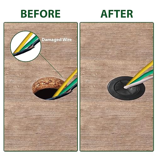 Miniatura 8 de Brexxty Juego de 52 ojales de goma, tapones de orificio para cortafuegos en 6 tamaños de agujeros de taladro de 58 pulgadas, 1316 pulgadas, 78