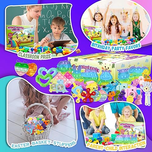 Miniatura 5 de Más de 1000 piezas de recuerdos de fiesta para niños, paquete de juguetes para ansiedad, rellenos de calcetines de Navidad, regalo de Navidad,