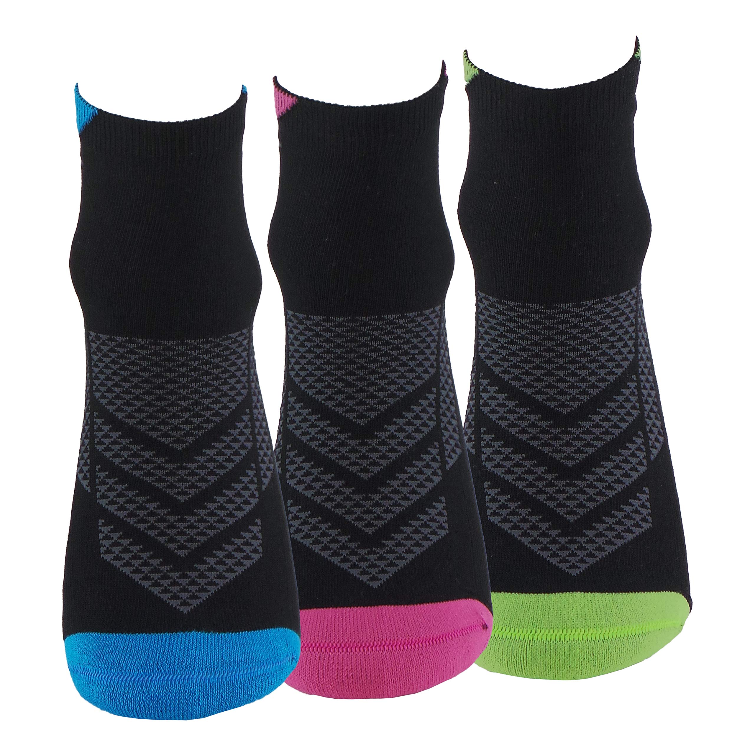Calzini da donna senza cuciture, per running, ciclismo, tennis, paddle,da donna, con punta e tallone rinforzati, 3 paia. Calzini sportivi alla caviglia. Anti-sfregamento e con gommini anti-pressione