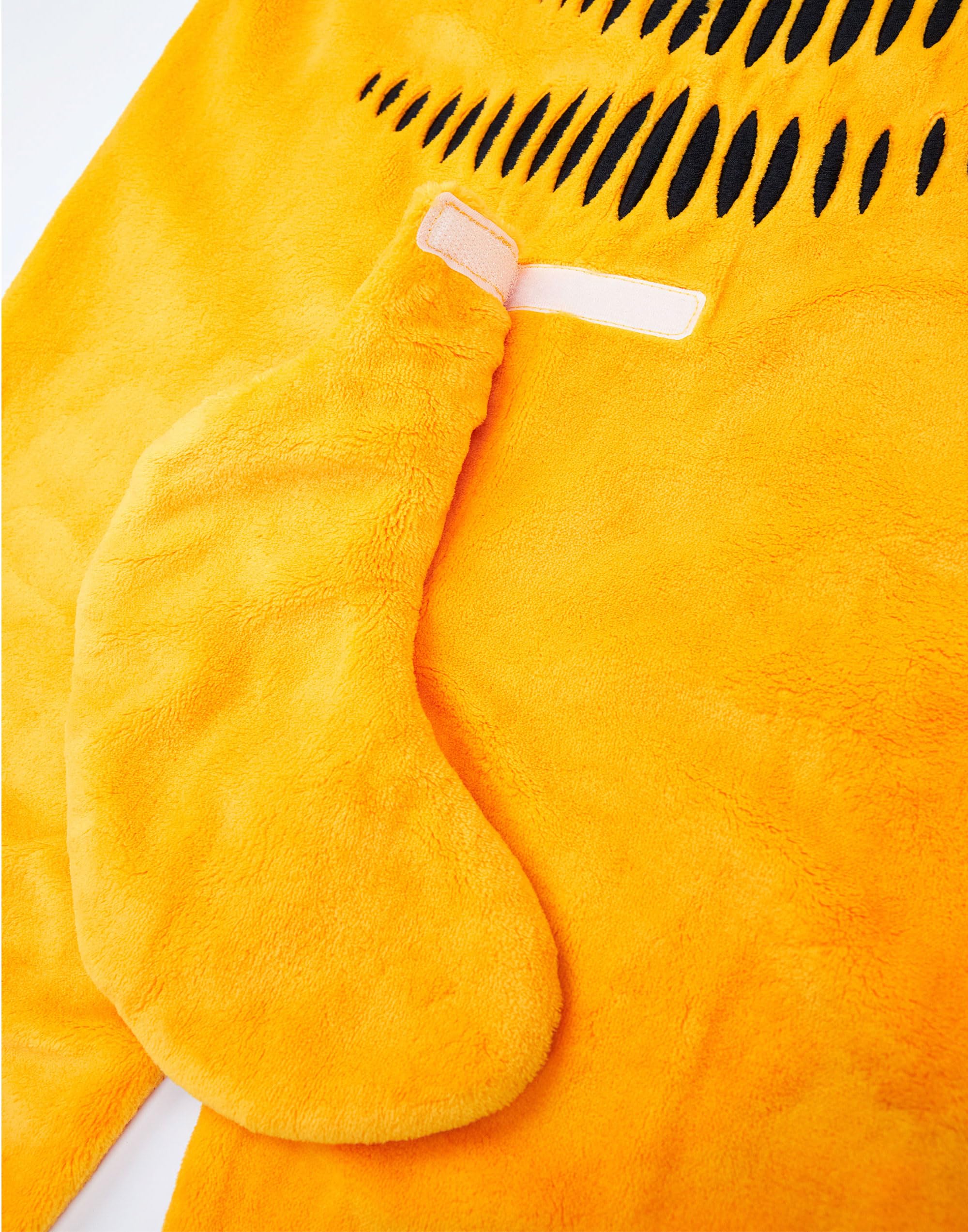Garfield Mono para Adultos | Pijama Entero en Naranja para Hombres y Mujeres | Mono de Dormir con Cremallera, Capucha y Cola 3D | Traje de una Pieza de Gato de Dibujos Animados Ropa de Estar