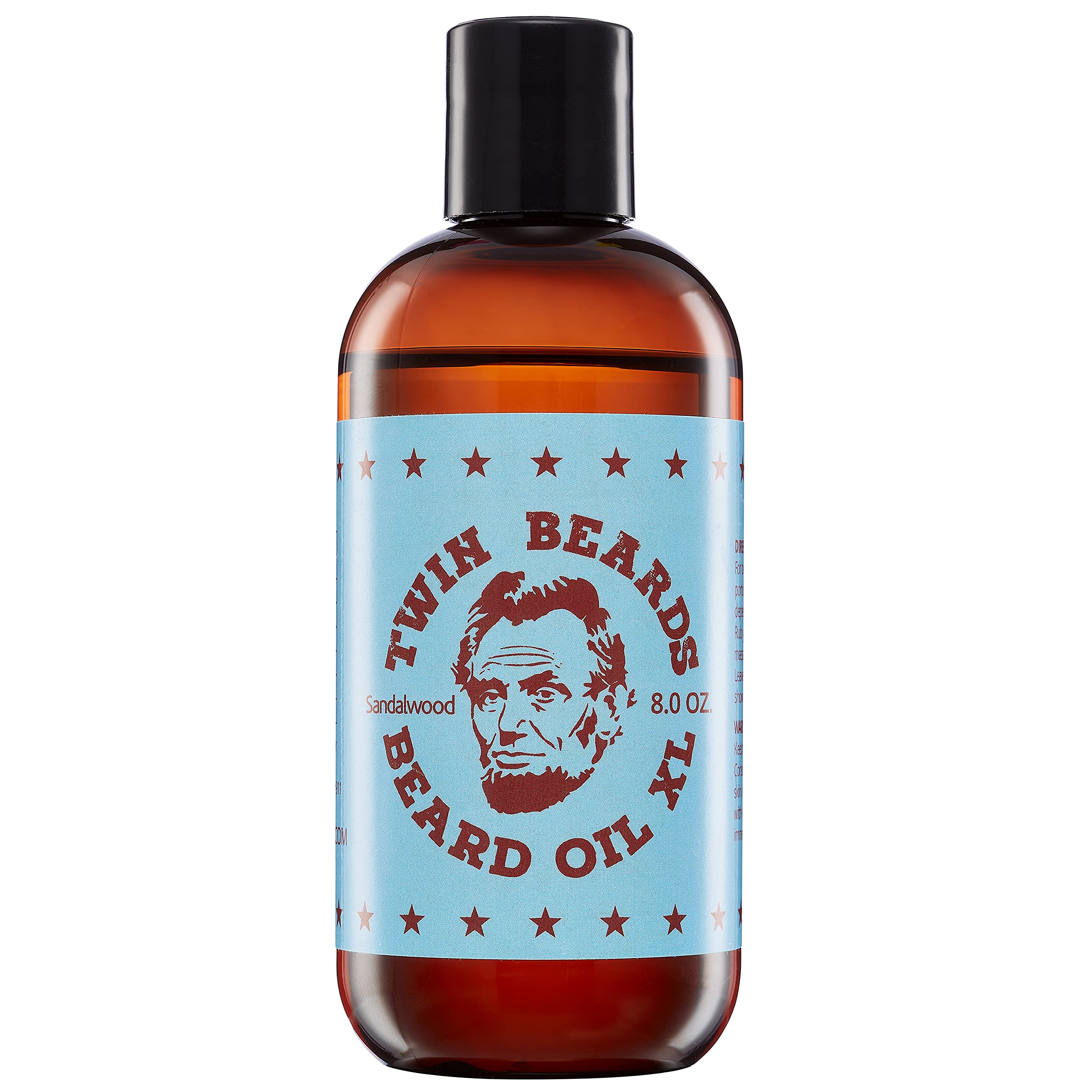 TWIN BEARDS BEARD OILSandalwood for Men | Conditioner for Men | Essential Care | Softener for Men during Growth | Moisturizer | Mens Sandalwood | 8 oz