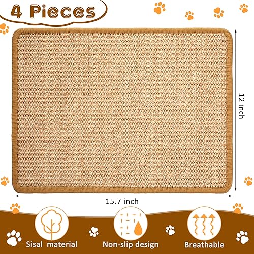 Miniatura 2 de Tapete rascador de sisal para gatos, tapete rascador para gatos, tapete para rascar para gatos, tapete para moler garras y alfombras, sofá, muebles,