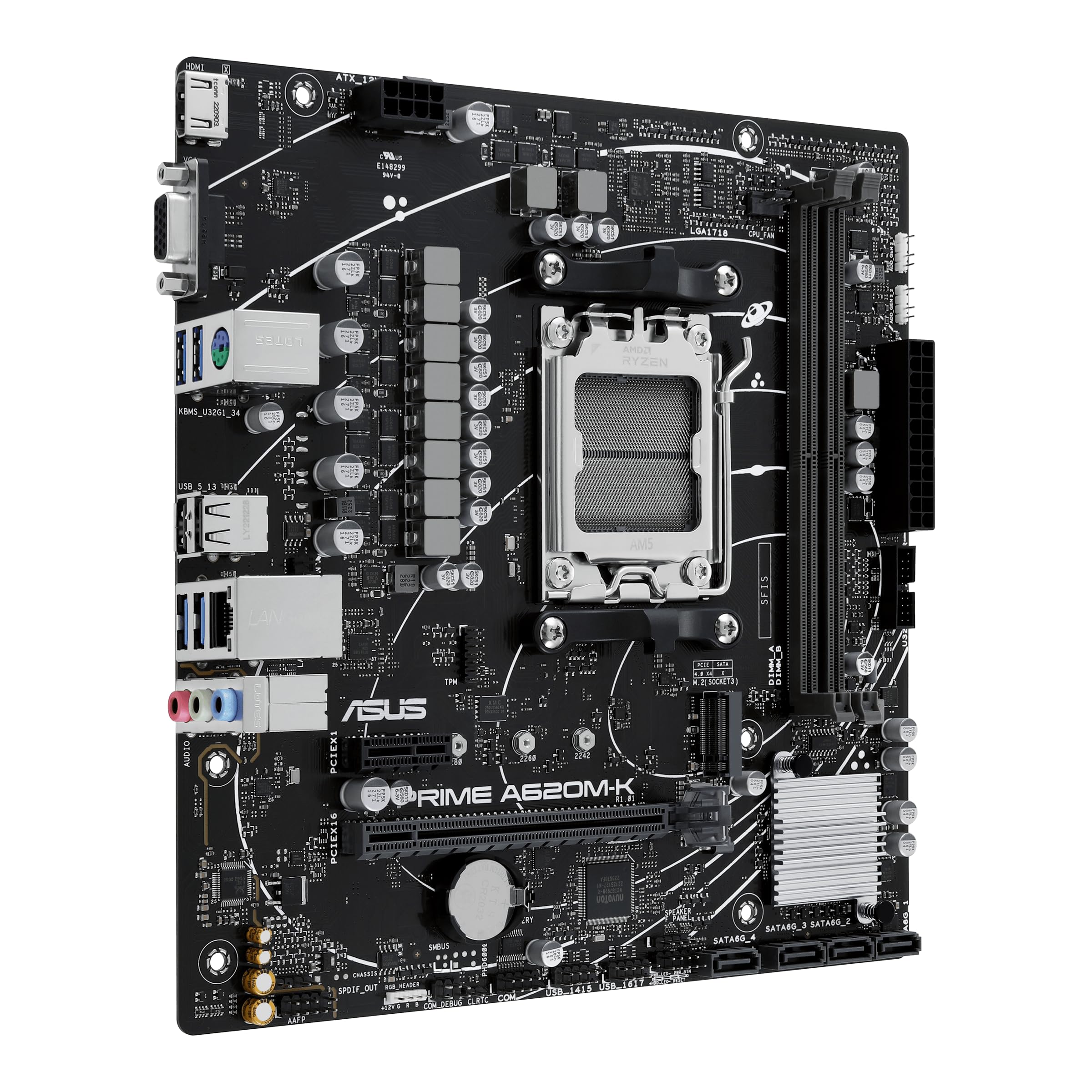 Amazon | ASUS Prime A620M-K マザーボード (AM5/2xDDR5/HDMI/DP/VGA/M