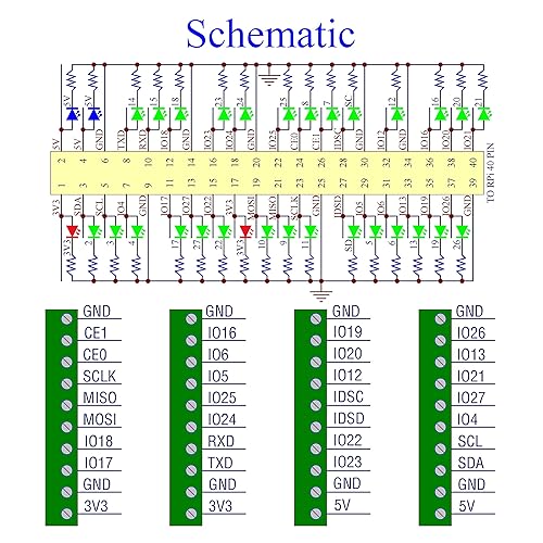 Miniatura 6 de HCDC RPi GPIO Status LED y bloque de terminales Breakout Board HAT para Raspberry Pi A+ 3A+ B+2B 3B 3B+ 4B