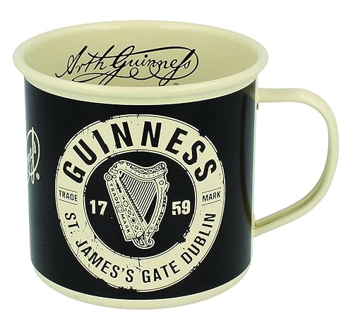 Shamrock Regalo Company - Guinness - Crema Etiqueta Taza Esmaltada