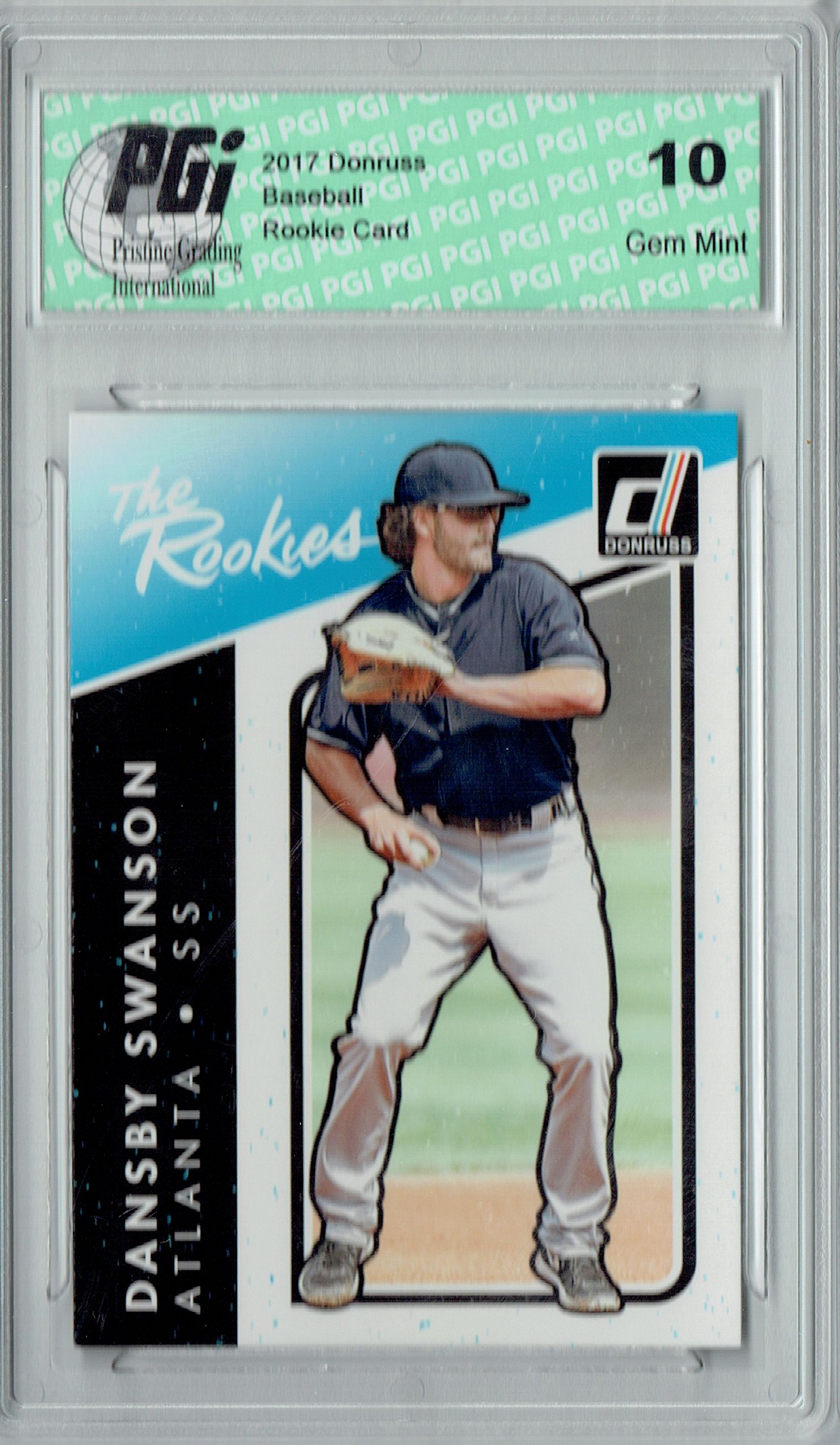 Amazon Com Dansby Swanson 17 Donruss Tr 3 The Rookies Sp Rookie Card Pgi 10 Collectibles Fine Art