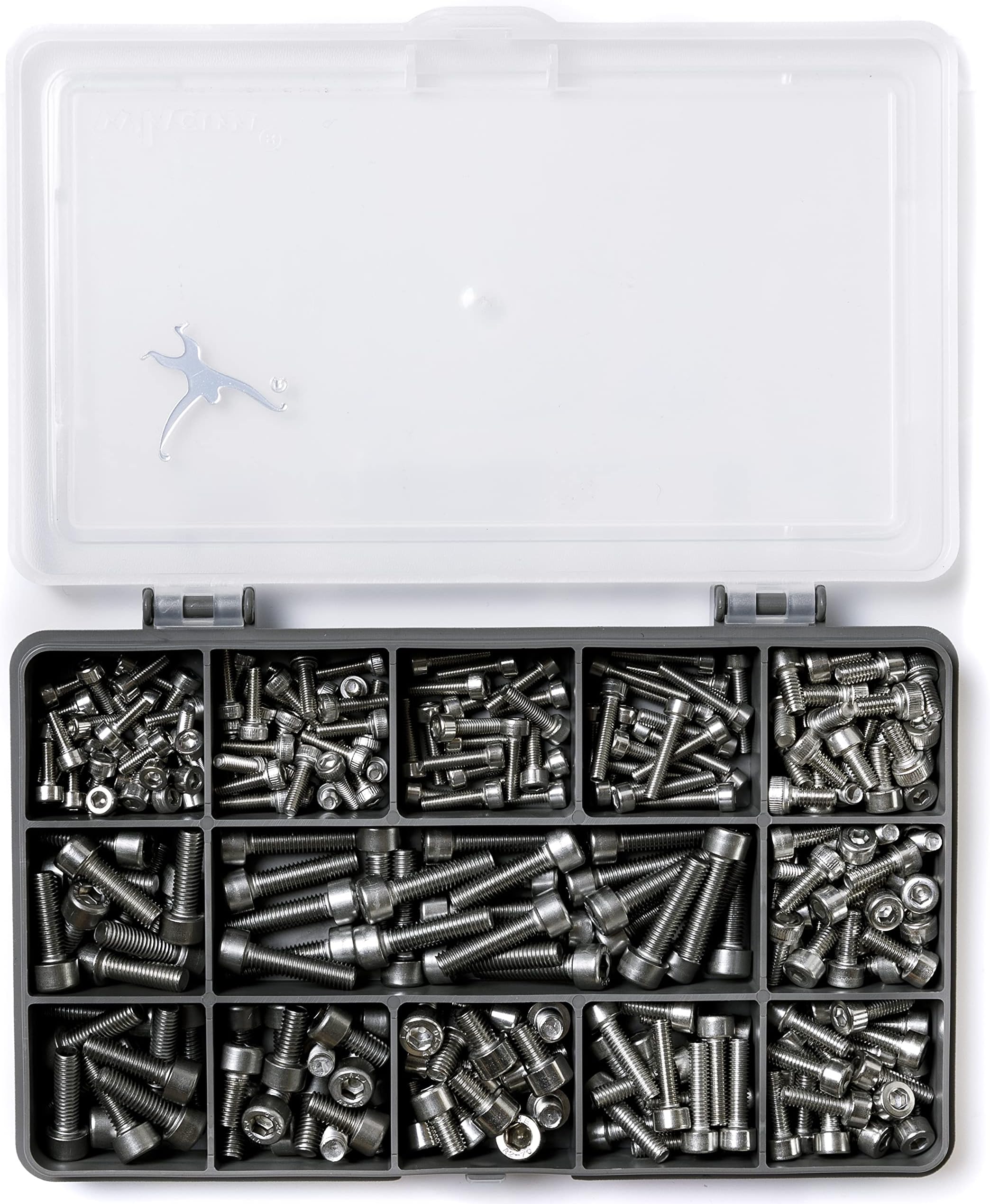 Set of 270 Assorted Allen Socket Cap Head Machine Screws/Bolts - DIN 912 - M3, M4 and M5 - A2-70 (304 Grade) Stainless-Steel