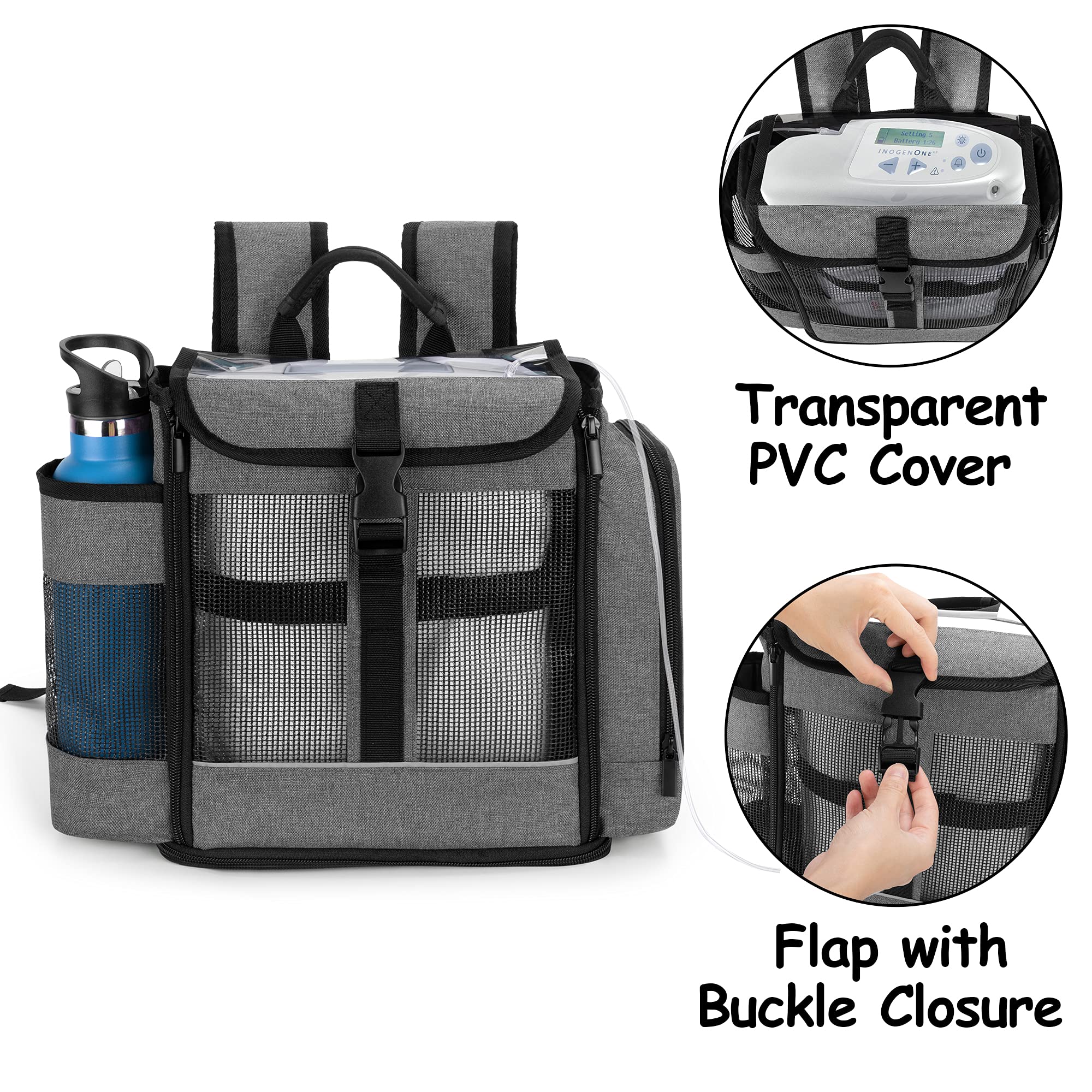 CURMIO Portable Oxygen Concentrator Backpack Compatible with Inogen One, Oxygo, Caire Units