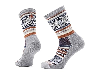 Smartwool Everyday Fair Isle Sweater Crew Socks Knee High Socks Shoes Light Gray : SM (US Men
