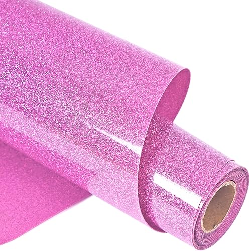 Rollos de vinilo de transferencia de calor HTV con purpurina verde de 12 pulgadas por 5 pies, rollo para planchar en camisetas y siluetas, fácil de