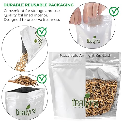 Miniatura 3 de Tealyra - Imperial Golden Monkey - Té de hojas sueltas negras Yunnan - El mejor té negro chino - Cafeína audaz - 3.88 oz (4 onzas)