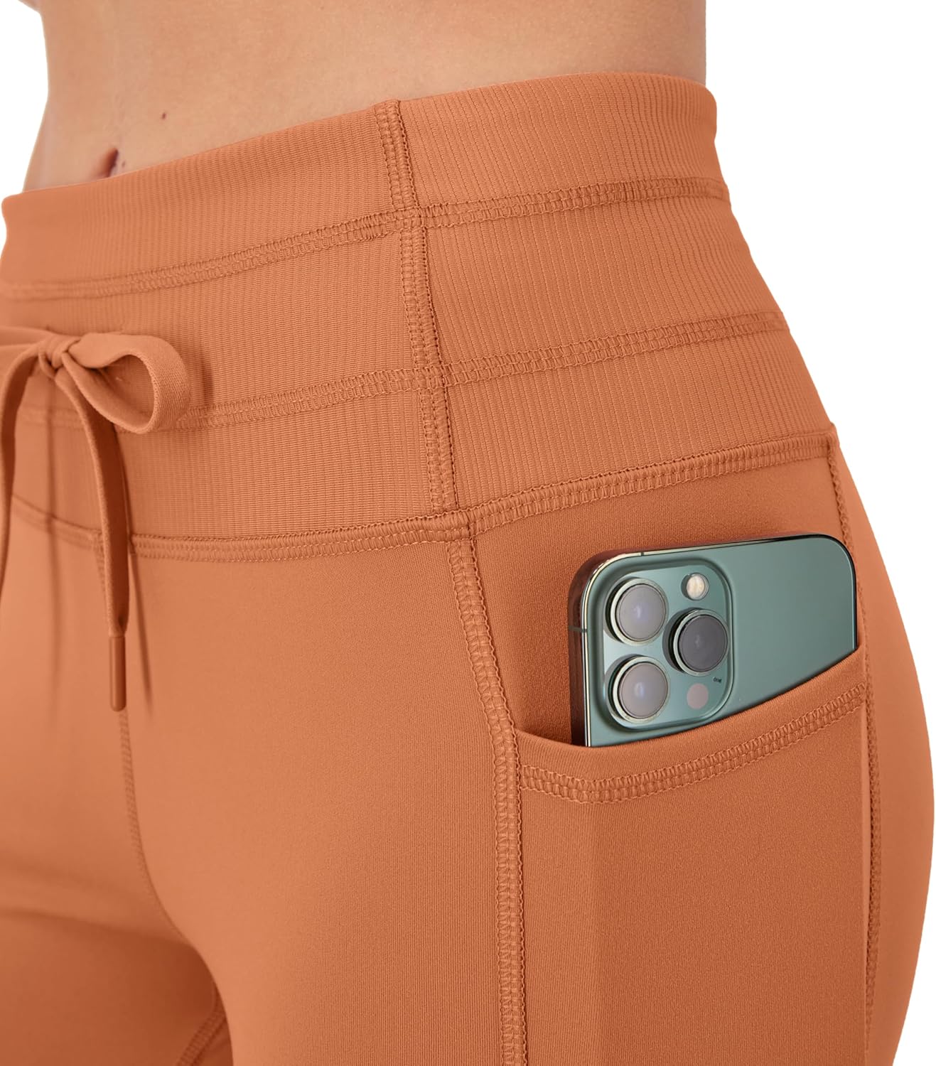 Champion Women's Leggings, Soft Touch, Moisture Wicking, Drawcord Leggings for Women, 25" - Image 4