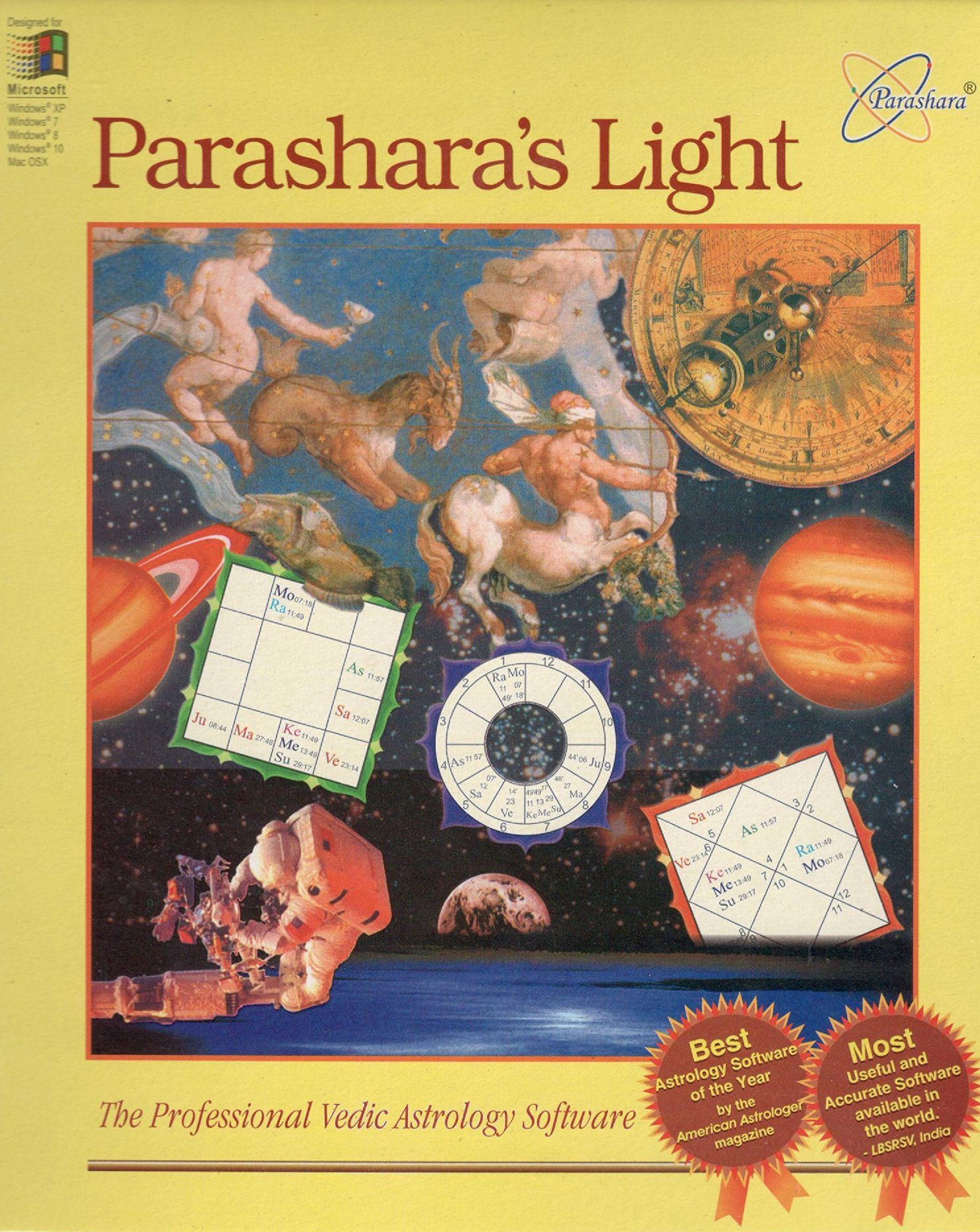 Parashara's Light Astrology Software (Commercial Edition) - (English + Hindi) for Windows (USB Pendrive)