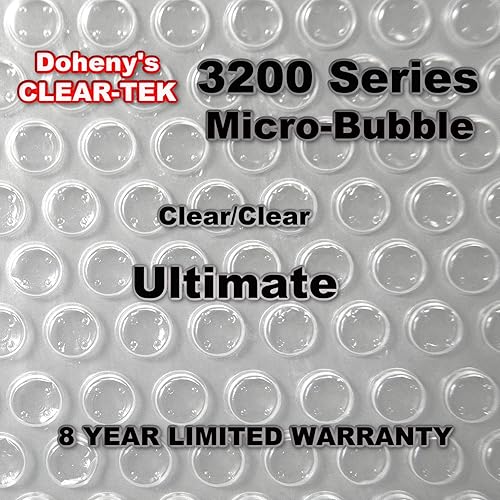 Miniatura 8 de Doheny's Clear-Tek Cubiertas solares de microburbujas para piscinas sobre el suelo, aumenta absorción de energía solar hasta en un 25%, 15 x 30