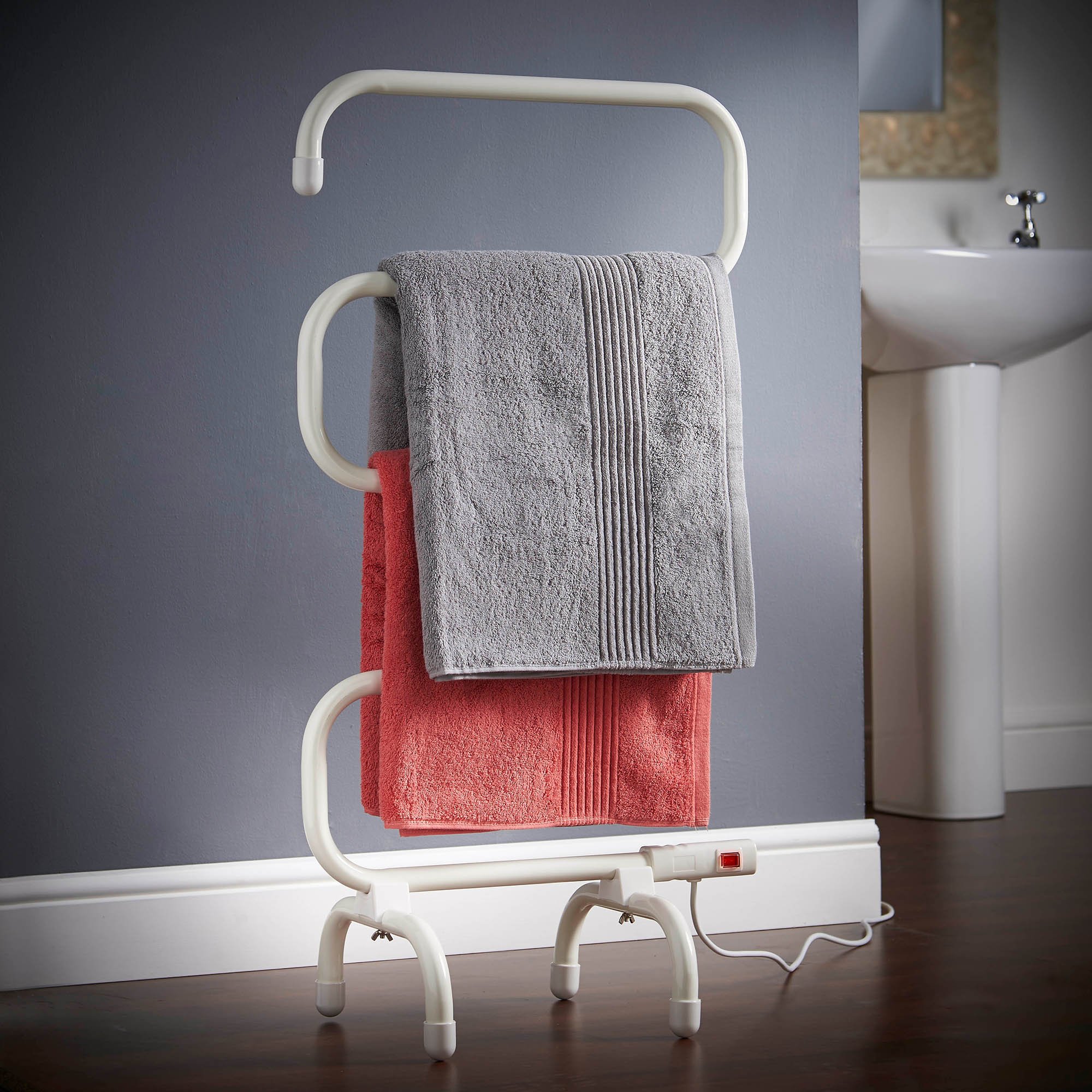 Radiators Wall Mount or Floor Standing White Towel Radiator VonHaus