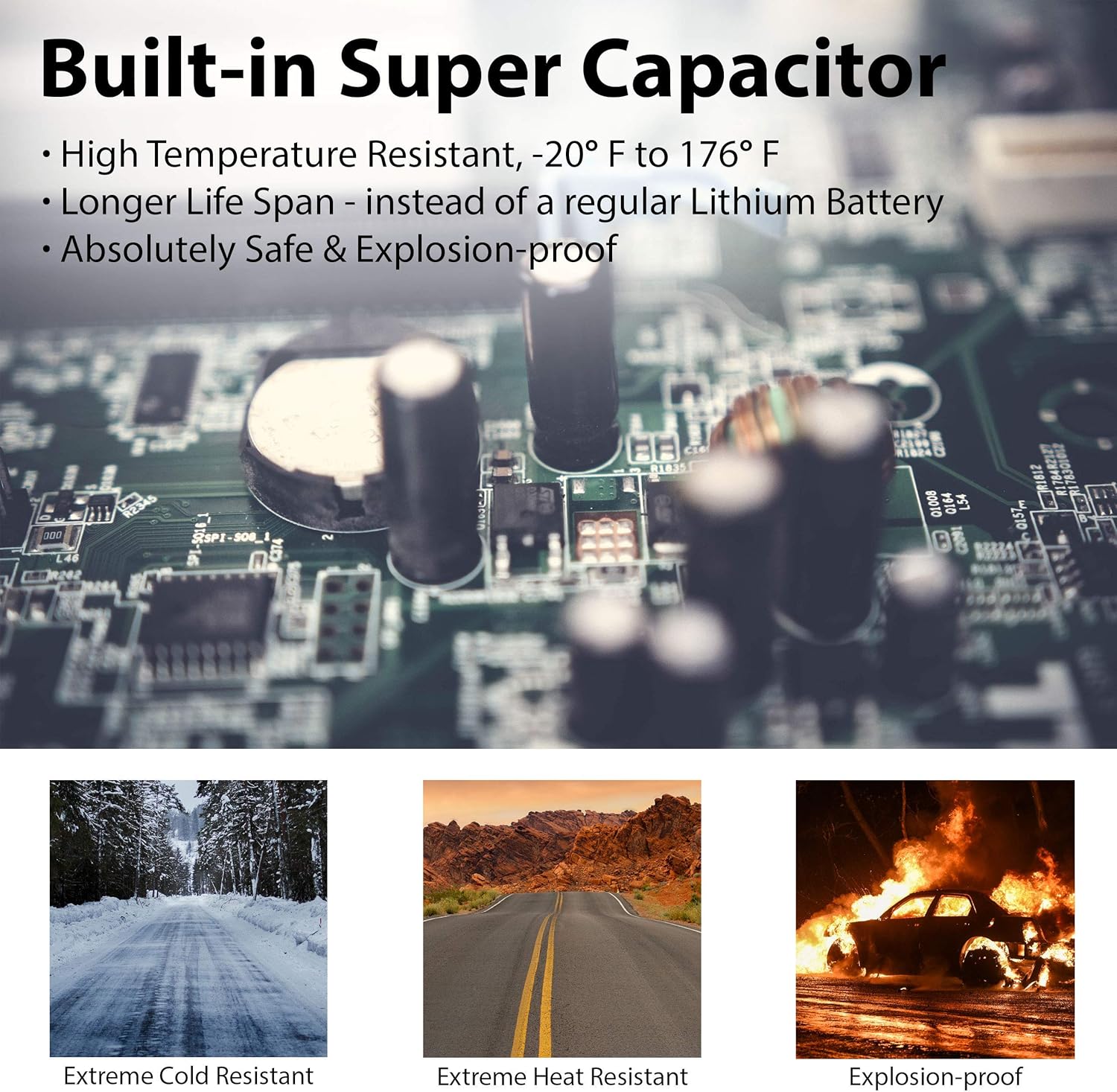 Rexing V1P Pro Dash Cam LCD screen showing menu options