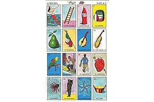 Loteria Mexican Fiesta Edible Cake Topper-1/4 Sheet