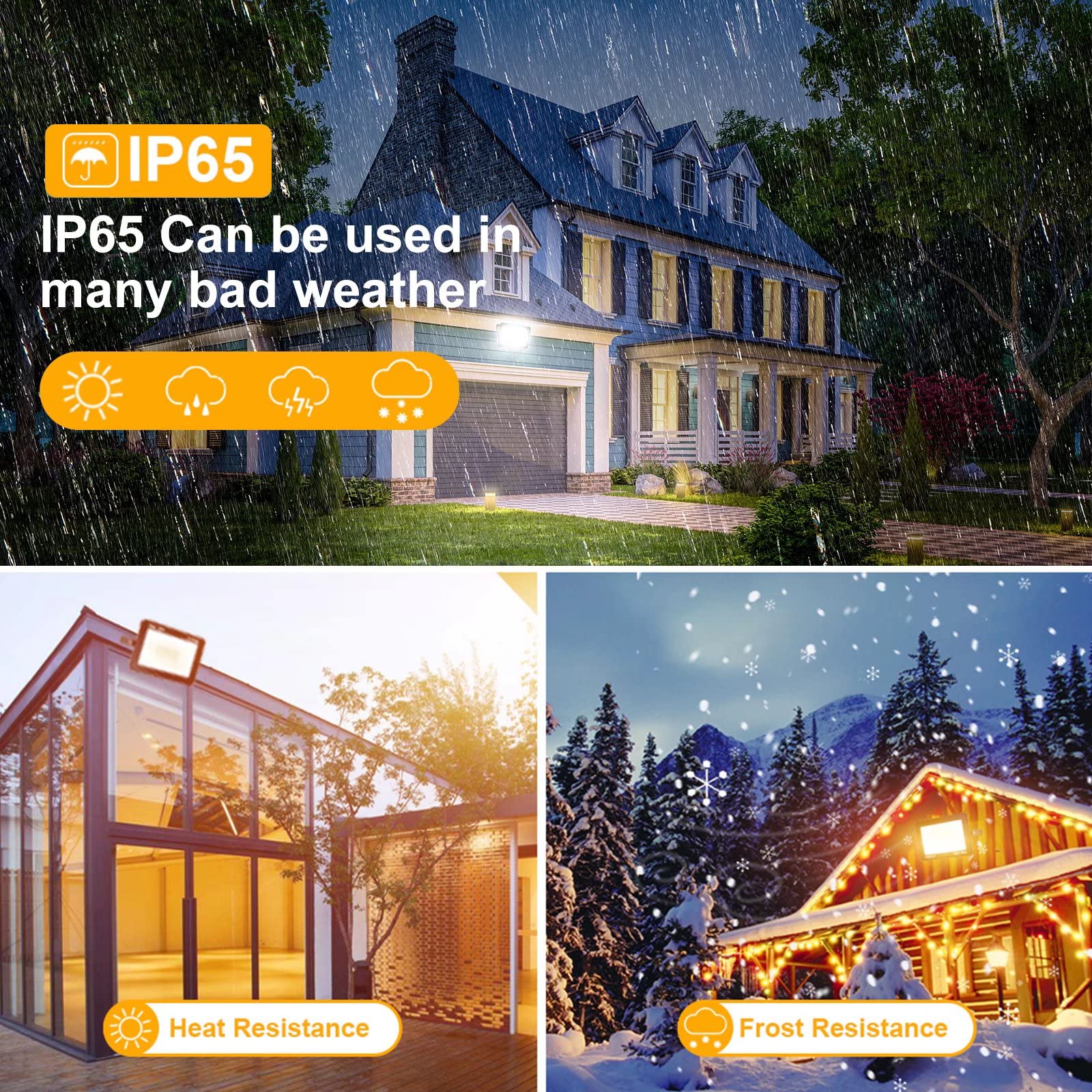 loyal 150W 15000LM Faro LED Esterno Bianco Freddo 6000K, Impermeabile IP65 Proiettore LED da Esterno, Super Luminosa Luci di Sicurezza per Giardino Cortile Garage, Illuminazione Interna ed Esterna