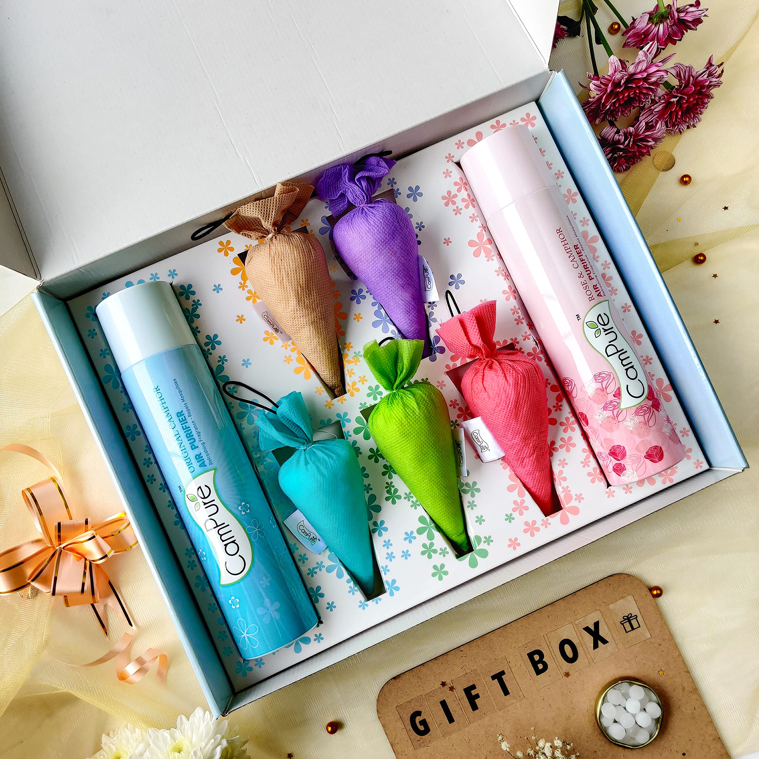 CamPureCamphor Cone & Air Purifier Gift Box - 100% Organic | Refreshing Fragrance | Repels Mosquitoes | No Dangerous Chemicals | Safe Around Children