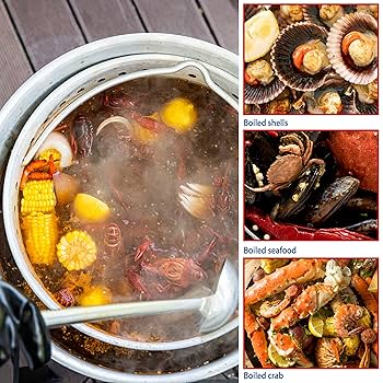 Outdoor Deep Fryer Propane Turkey Fryer Set Turkey Fryer Pot With Basket And Burner Outdoor Cooking Pot Ideal For Cooking Crawfish Turkey And Crab Seafood Boil