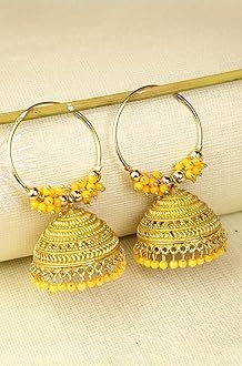 Latest Stylish Traditional Hoop Jhumki Earrings for Women & Girls