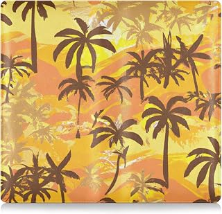 Burbuja Car Registration and Insurance Holder, Abstract Hawaiian Trees Leather Vehicle Glove Box Organizer Document Wallet Accessories Case
