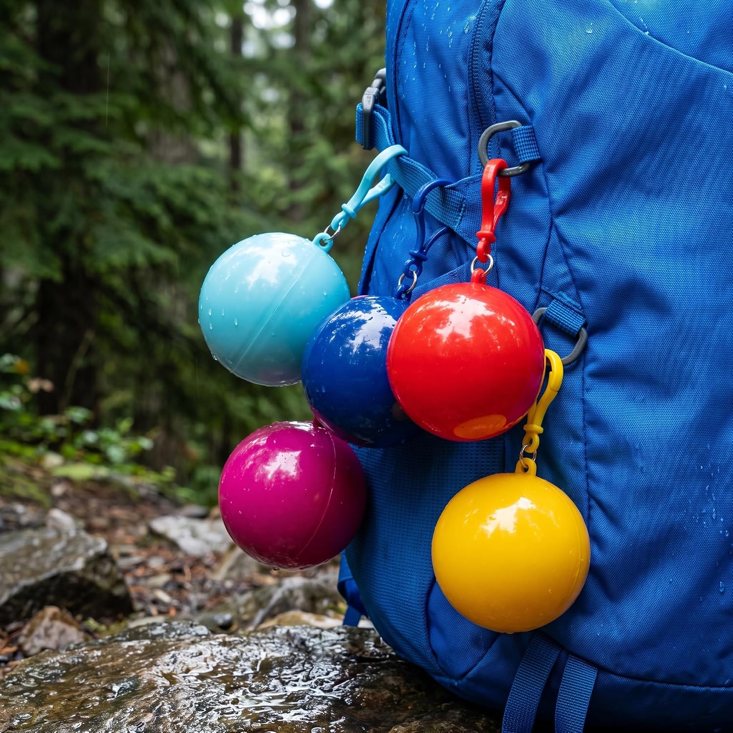 Portable Rain Poncho Ball Disposable Rain Gear for Travel Backpack