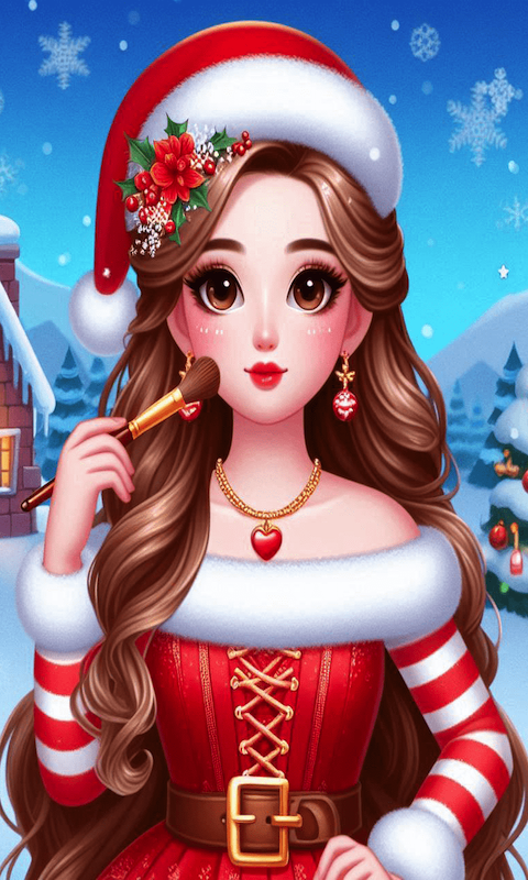 Christmas Dress Up Games For Girls - Xmas Girl Makeup &amp; Makeover Salon  Girls Game - App on Amazon Appstore