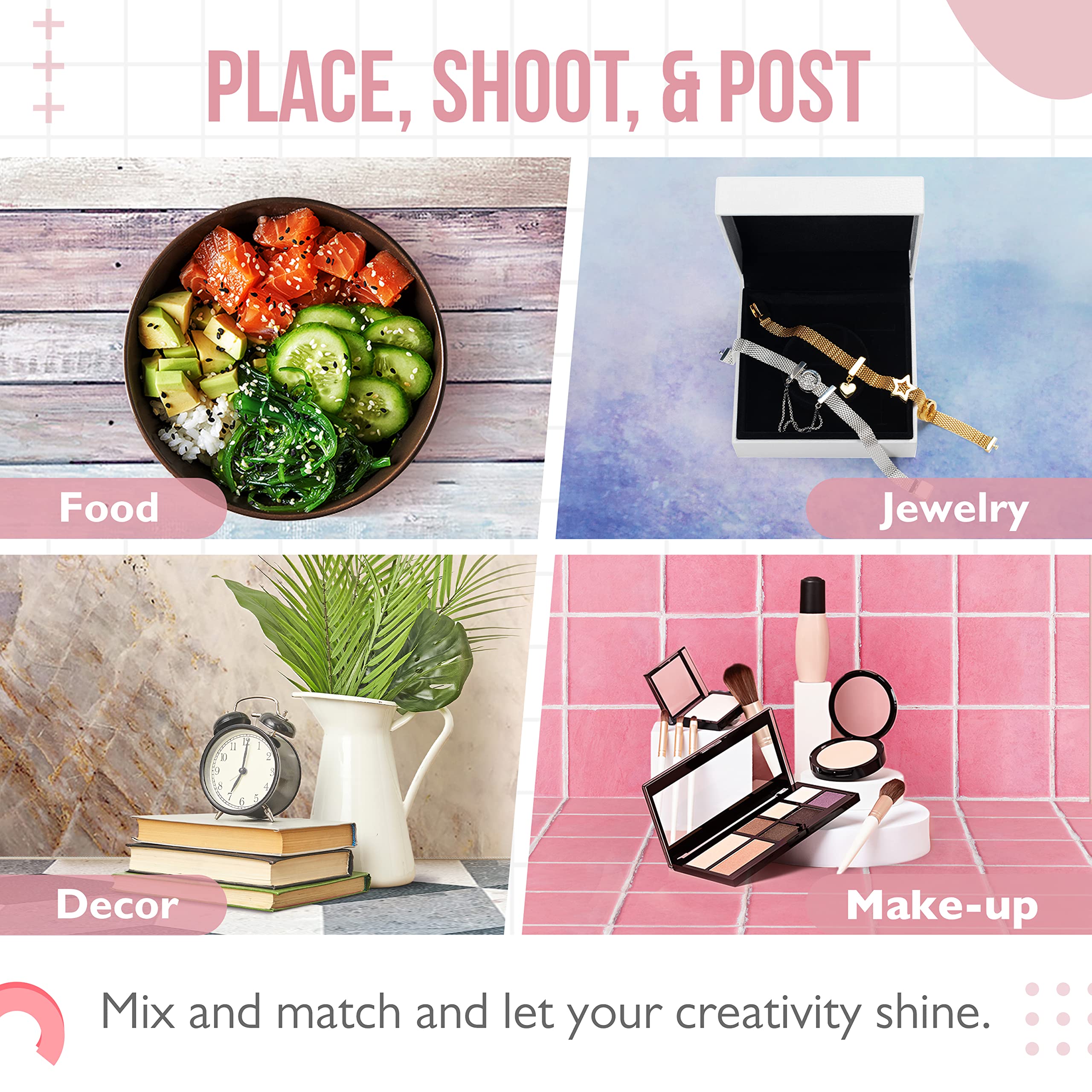 フォトブース用アイテムまとめ Amazon | MAGIPEA ポータブルフォトブースと背景ボード LED照明付き