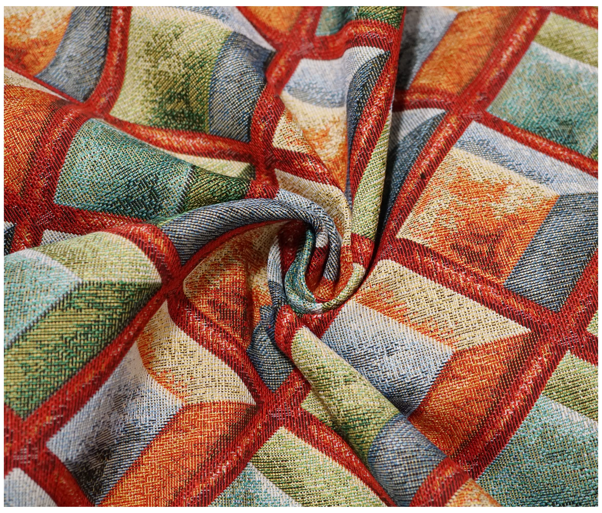 Luxury Tapestry Woven Curtain Upholstery Fabric Sofa Cushion Durable Material (A4 Sample (21 x 30cm), Kahlo)
