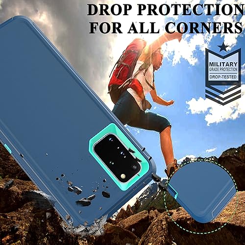 Miniatura 4 de YmhxcY Funda de la serie de protección de tres capas para Samsung Galaxy S20 Plus de 6.7 pulgadas, con película de TPU flexible y película para Aqua