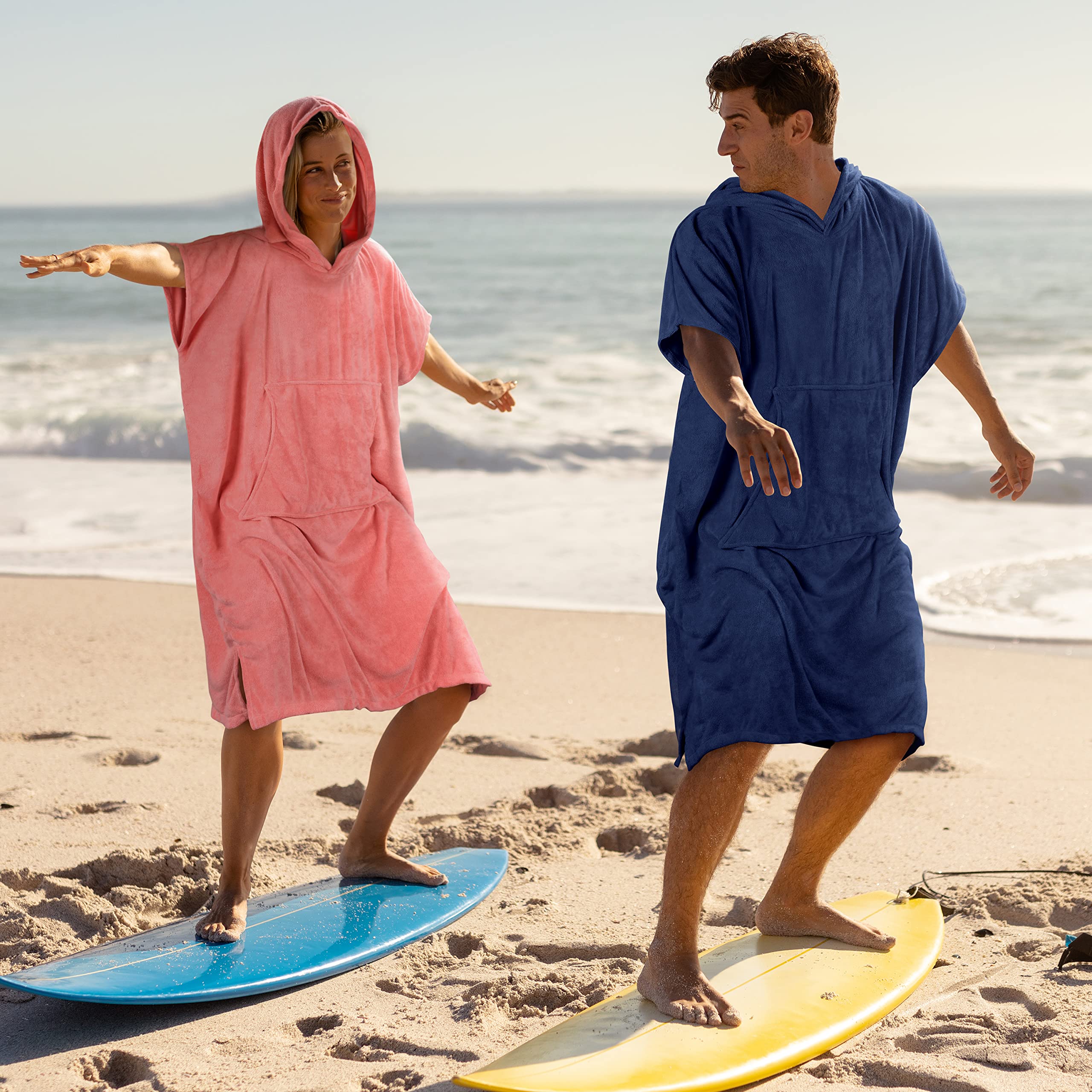 Kato Tirrinia Plażowe ponczo surfingowe z kieszenią, chłonny neopren, z podkładką do przewijania, ręcznik poncho, do surfingu, pływania, dla dorosłych, mężczyzn i kobiet