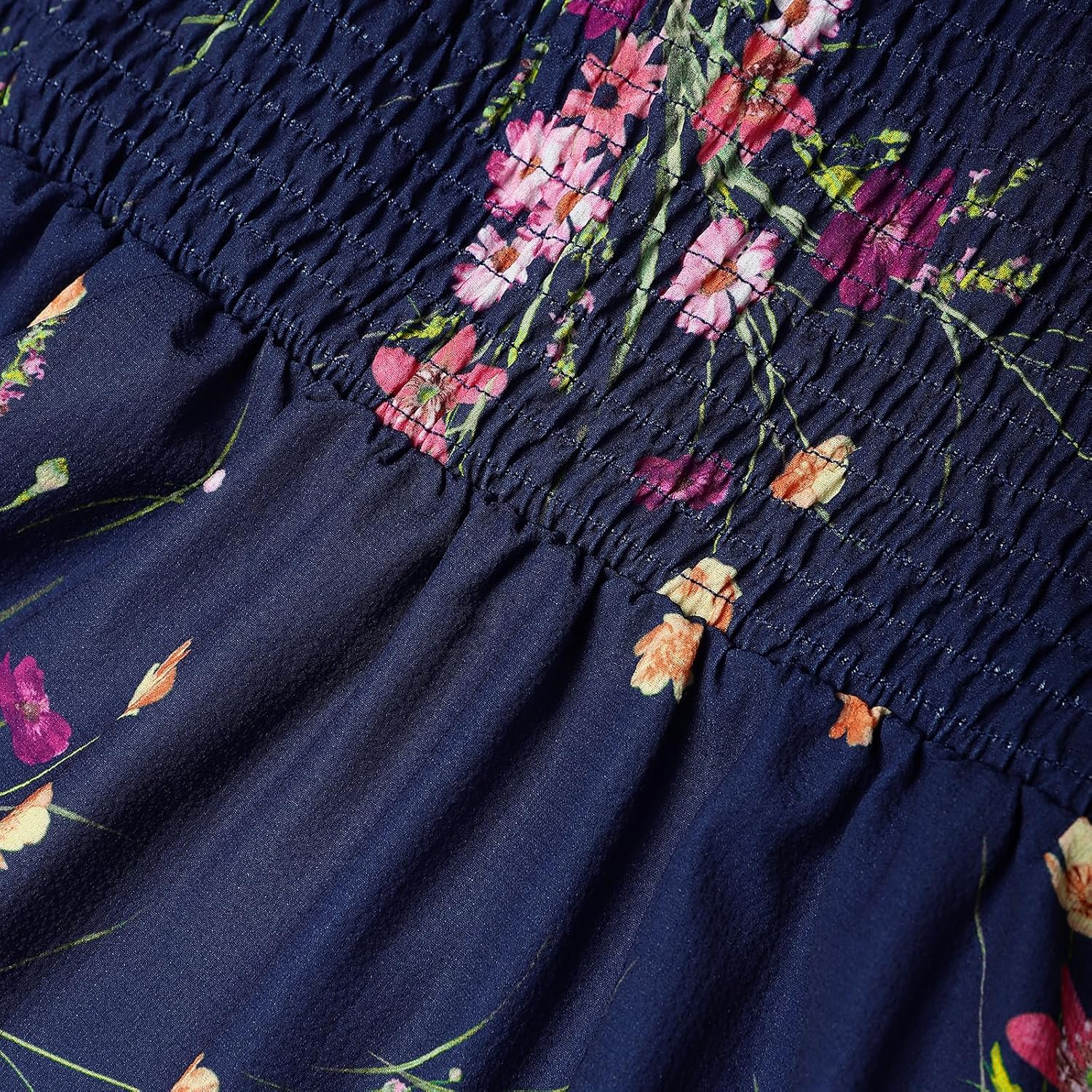 Women's Dress Summer Floral Long Sleeve Off Shoulder Casual Mini Dresses - Image 5