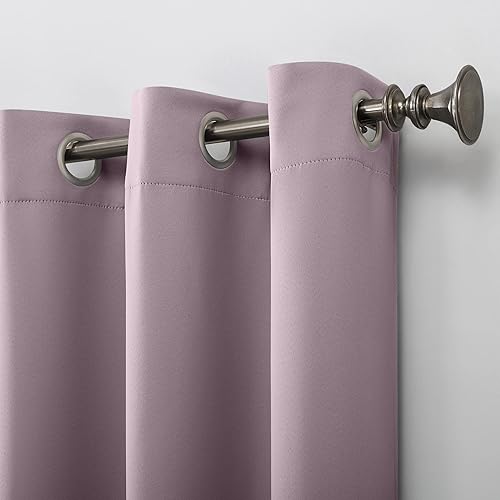 Miniatura 2 de Sun Zero Soho - Juego de 2 paneles de cortinas opacas con ojales, ahorro de energía, reducción de ruido, 54 x 84 pulgadas, lavanda