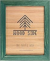 Vista 11 de Portarretratos de póster de madera rústica 11x17 - Madera maciza natural ecológica con acabado envejecido para montaje en pared - Azul