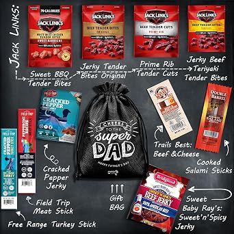 Beef Jerky Fathers Day Gift for Dad Jerky Gift Basket Best Dad Ever Gifts
