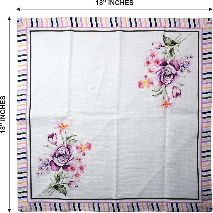 Servilletas tela GFI Linen Clubs floral 18x18 pulg pack 2 miniatura 3