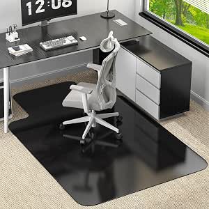 Office Chair Mat for Low Pile Carpet, 48"x60" Smooth Glide with Lip