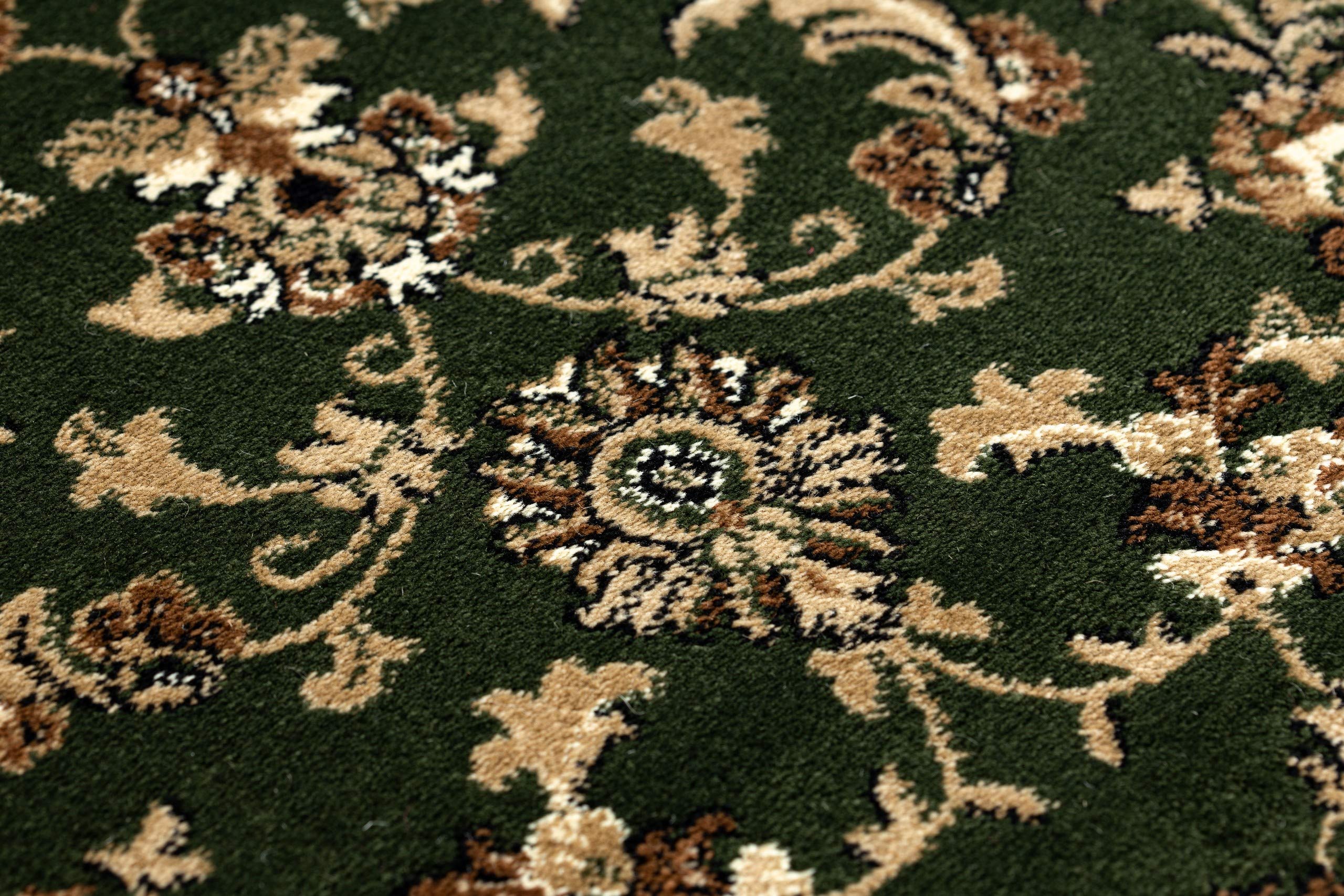 rugsx ROYAL ADR Klassischer Teppich - Wohnzimmerteppich, weicher Teppich für Wohnzimmer, Schlafzimmer und Flur, dunkelgrün 200x290 cm