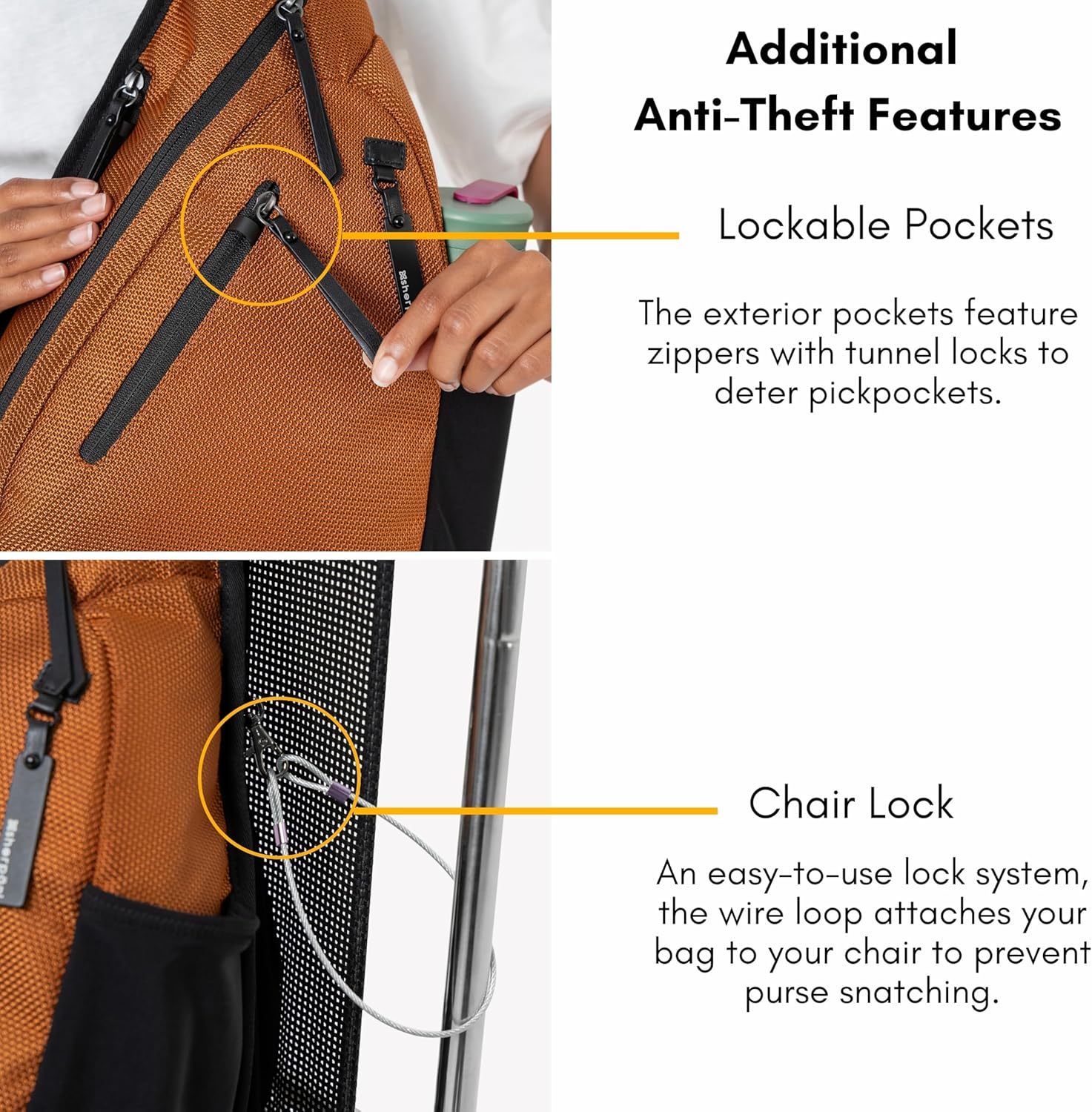 Sherpani Esprit, Anti Theft Sling Bag, Sling Backpack, 10L Travel Bag, Crossbody Backpack, Travel Gift for Women, Fits 10 Inch Tablet (Carbon Signature)