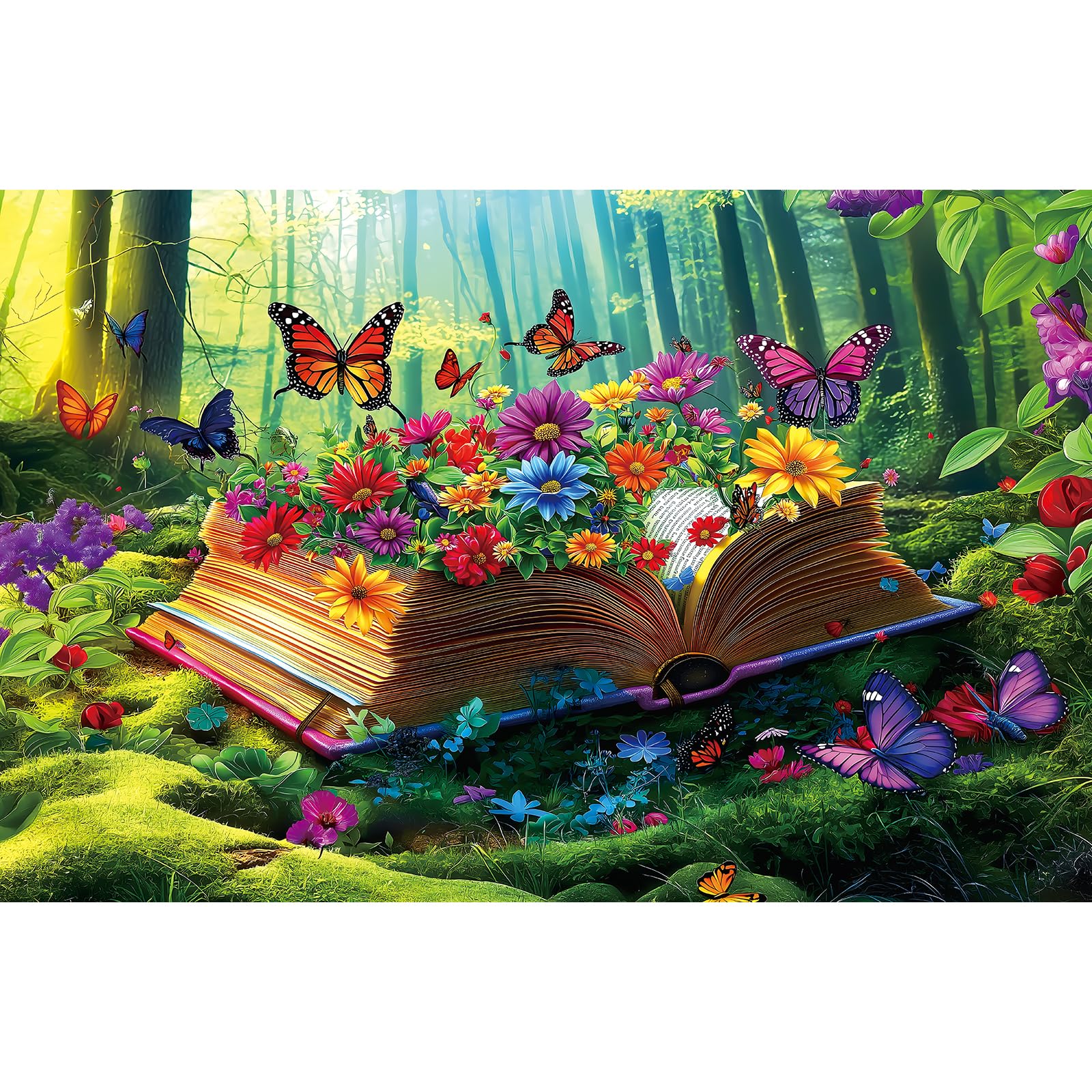 Amazon.com: Vibrant Flowers Book 500 Piece Jigsaw Puzzle for