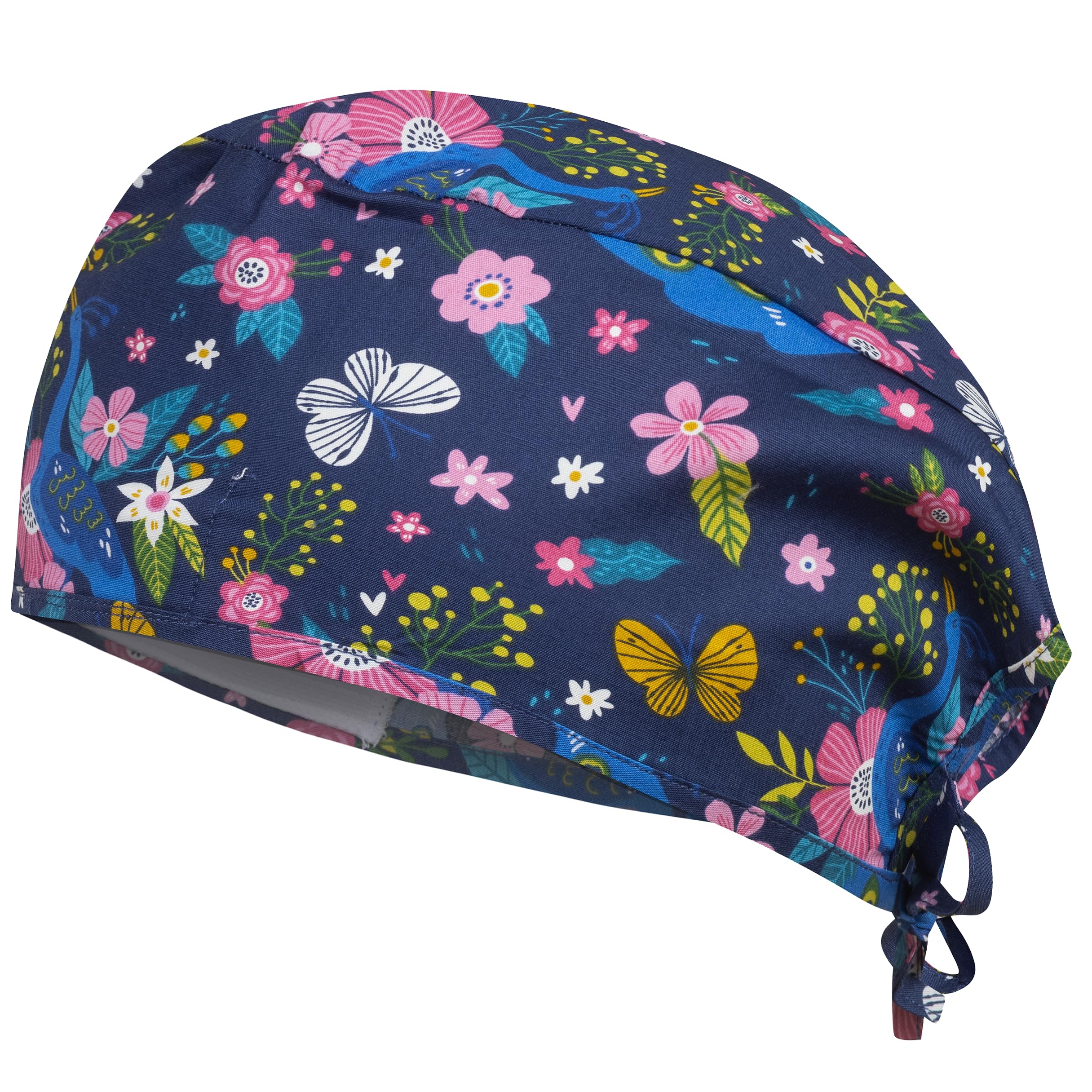 B-well Surgical Hood Fabric Surgical Caps Fabric Nurse Accessories for Doctors, Nurses, Dentists, Pharmacists, Vets, Medical Staff, peacock, One Size